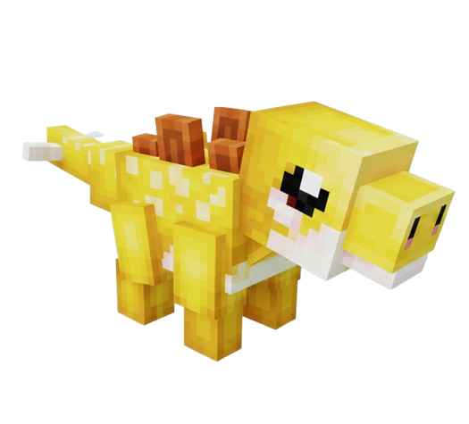 Yellow dino mascot running in the parade